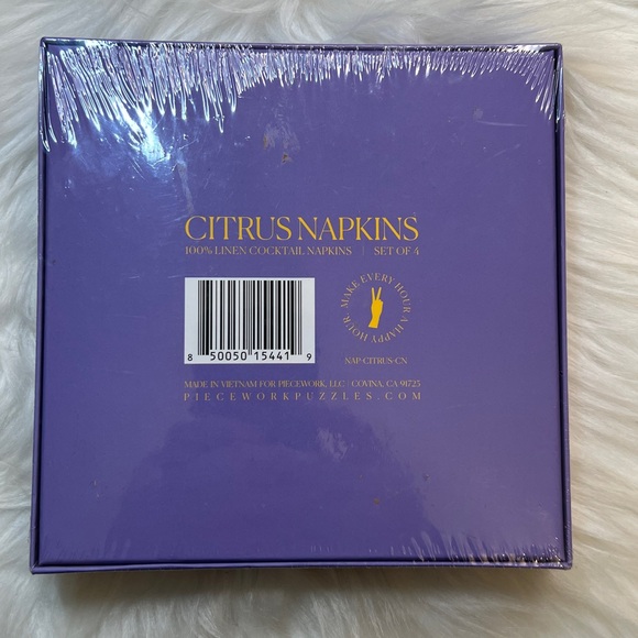 Piecework Citrus Napkins Set - Picture 2 of 2